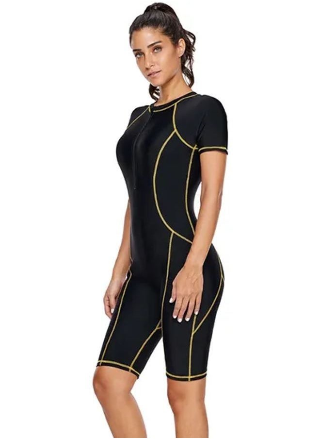 Generic - One Piece Short Sleeve Quick-Dry Swimwear - Image 1