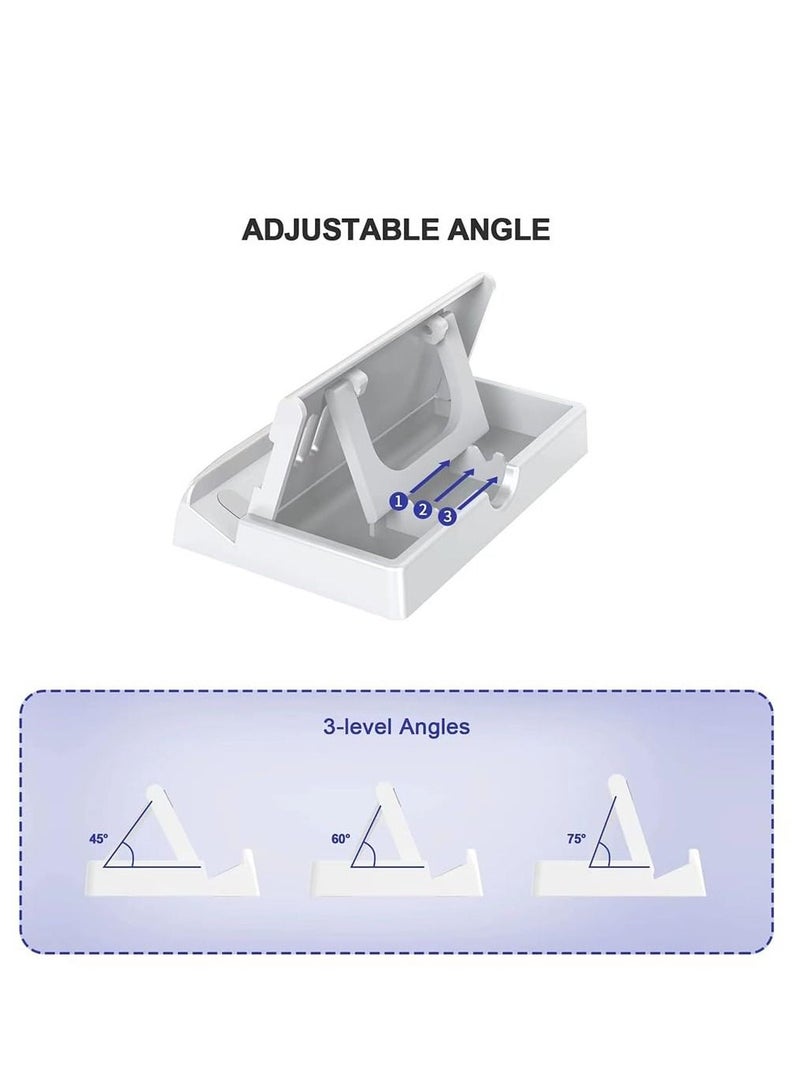 Stand Base for ROG Ally/Steam Deck/Switch OLED Mode/Switch Lite/Phone/Tablet with Three-Speed Angle Adjustment/Cooling Holes/Non-Slip Bottom Bracket Stand White  - Image 2