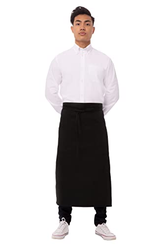 Chef Works Unisex Two Pocket Bistro Apron Black One Size - Image 1