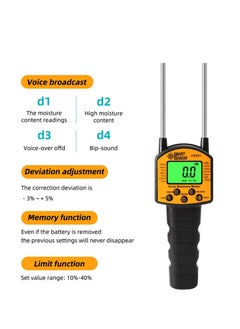 Generic AR991 Grain Moisture Meter Hygrometer Digital Moisture Meter For Corn Wheat Rice Bean Wheat Flour Fodder Rapeseed Seed  - Image 2