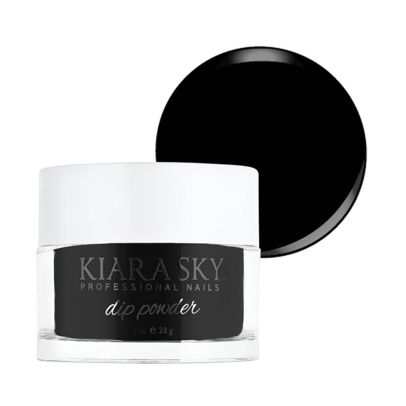 Kiara Sky Dip Powder, Black To Black, 1 Ounce - Image 1