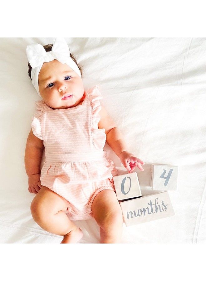 Pondering Pine Baby Milestone Blocks Natural White Stain Pine Wood With Weeks Months Years Grade And Holidays Newborn Weekly Monthly First Year Picture Props 6 Block Milestones Age Set With Bag - Image 5