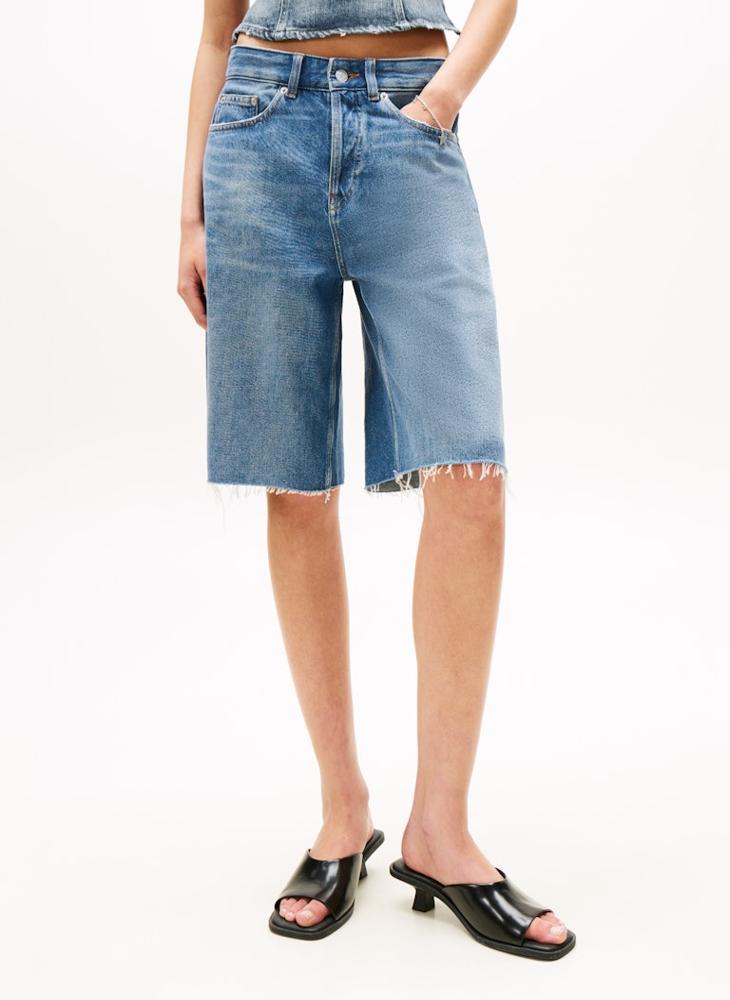 TOMMY JEANS Tommy Girl High Waist Denim Shorts - Image 1