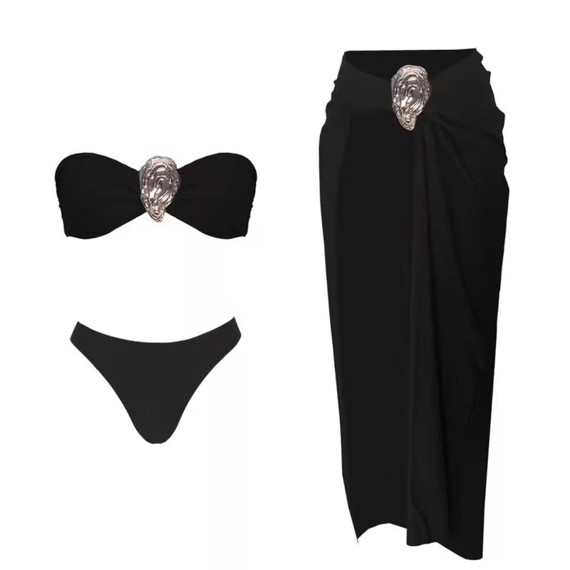Bikini Swimsuit Women'S Chiffon Dress Wrap Dress Suit Swimsuit Beach Gathering Conservative Belly Cover - Image 1