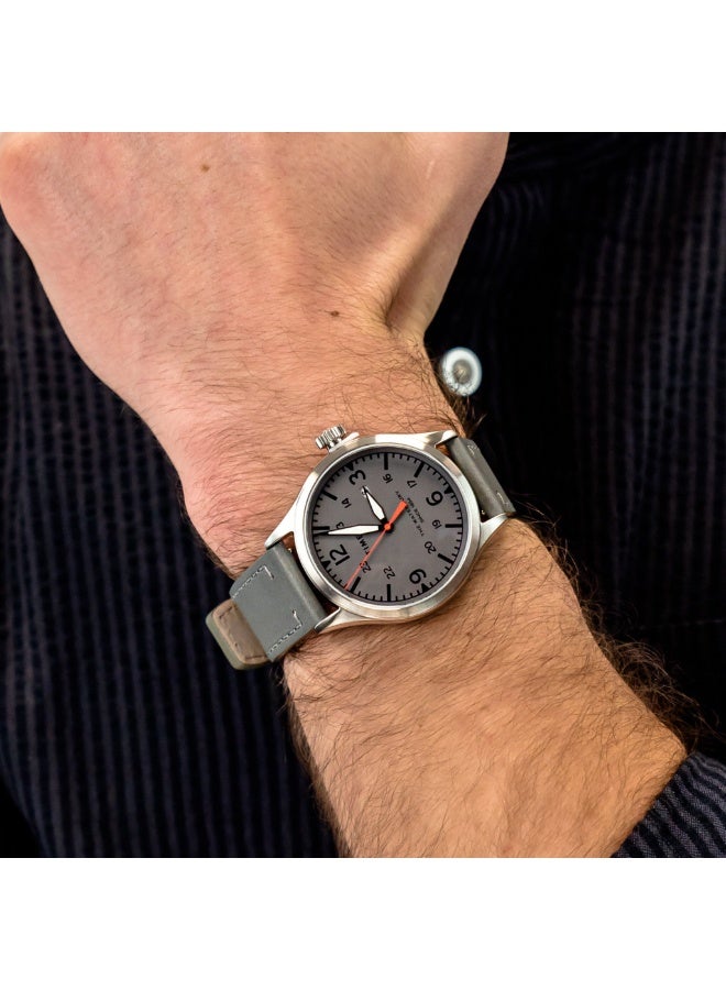 تيميكس ساعة TIMEX Heritage Waterbury TW2R71000  ساعة unisex باللون الرمادي مصنوعة من الجلد والفولاذ المقاوم للصدأ مع خاصية INDIGLO - Image 4