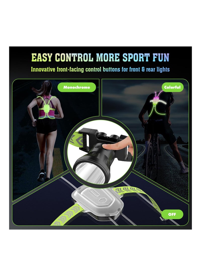 Generic - Led Reflective Running Vest, High Visibility Running Vest with Front Light for Outdoor Sports, Lightweight Anti-Slip Safety Running Vest with Multiple Colors, Rechargeable Running Light for any Outfit - Image 1