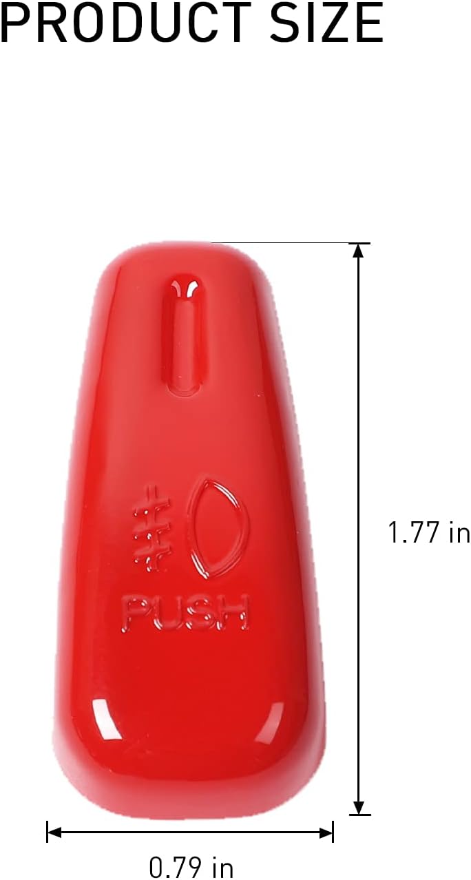 JeCar Headlight Control Switch Knob Cover Trim for 2015-2023 Dodge Challenger, for 2010-2023 Dodge Charger, for 2011-2023 Dodge Durango (Red) - Image 2