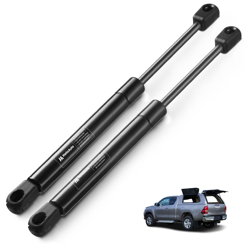 HelloAuto C16-06389 14 inch 24lbs/108N Gas Strut Shocks, SE140P25 13.98 inch Tool Box Replacement Struts Leer are ATC Camper Shell Tool Box Topper Rear Window Truck Canopy Cap, Pack of 2 - Image 1