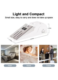 SYOSI 2 Pack Door Stop Alarm with 120DB Siren Door Stop for Home & Travel, Apartment House, Office Jammer Wedges (White)  - Image 5