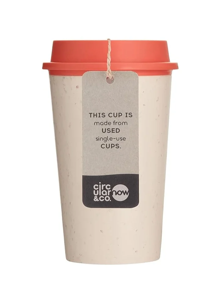 Circular & Co Circular and Co Now Cup Reusable Coffee Cup Made from Recycled Single Use Cups 12oz 340ml Cream & Caught Out Coral
