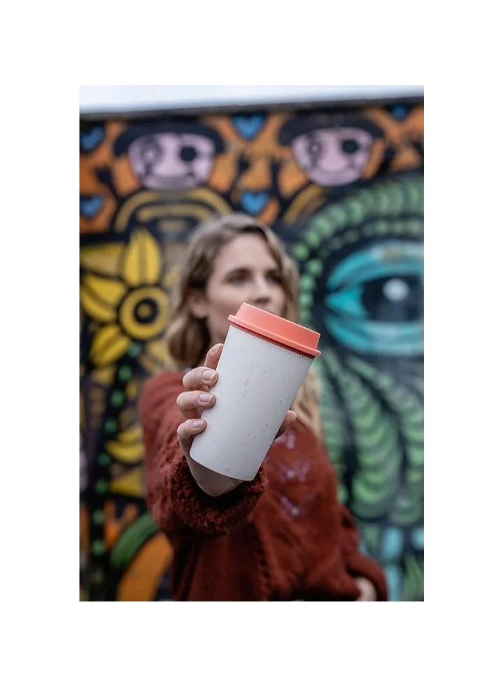 Circular & Co Circular and Co Now Cup Reusable Coffee Cup Made from Recycled Single Use Cups 12oz 340ml Cream & Caught Out Coral