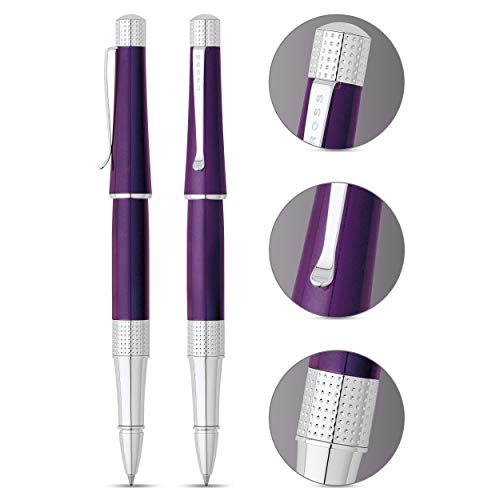 Cross Beverly Refillable Gel Ink Rollerball Pen, Medium Rollerball, Includes Premium Gift Box - Purple Lacquer - Image 2