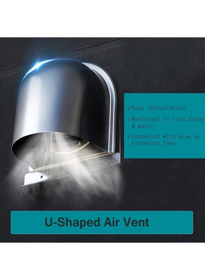 Heavy Duty Stainless Steel U Shaped Wall Vent Cover 150mm Heat Resistant Anti Rat Rust Proof - Image 5