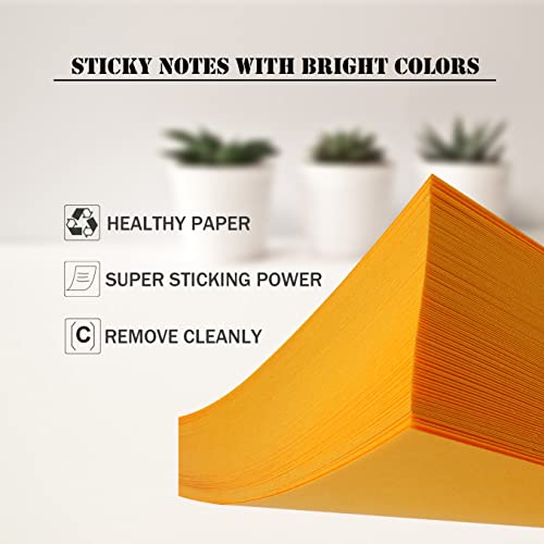 Ezzgol Sticky Notes Bulk, 60 Pads Sticky Notes, 3 X 3 Inch, 100 Sheets/Pad, Assorted Bright Colors Notes Pads Pack,Great Sticking Power - Image 3