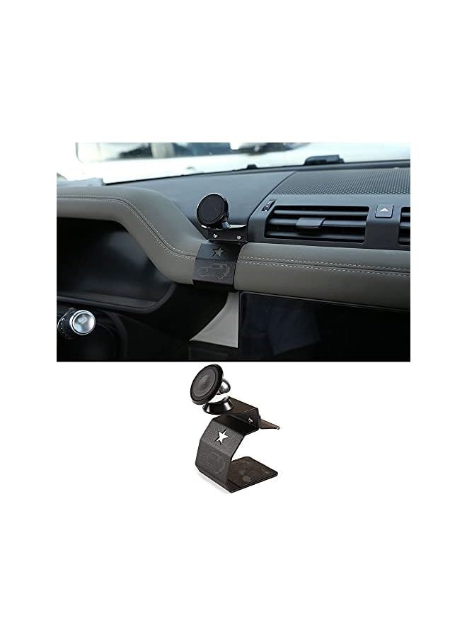 Green Tiger Alumium Alloy/ABS Car Interior Center Console Dashboard Main Co-Pilot Air Vent Mobile Phone Holder for Land Rover Defender 110 2020 2021 2022 Car Accessories (Style 3) - Image 2