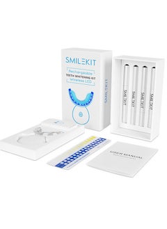 SMILEKIT Home Use Wireless Teeth Whitening Kit with 16-Point LED Blue Lights Accelerator, Natural Whitening Effective Stain Removal Include 4 Teeth Whitening Gel Pens Complimentary Color Card(White)  - Image 2