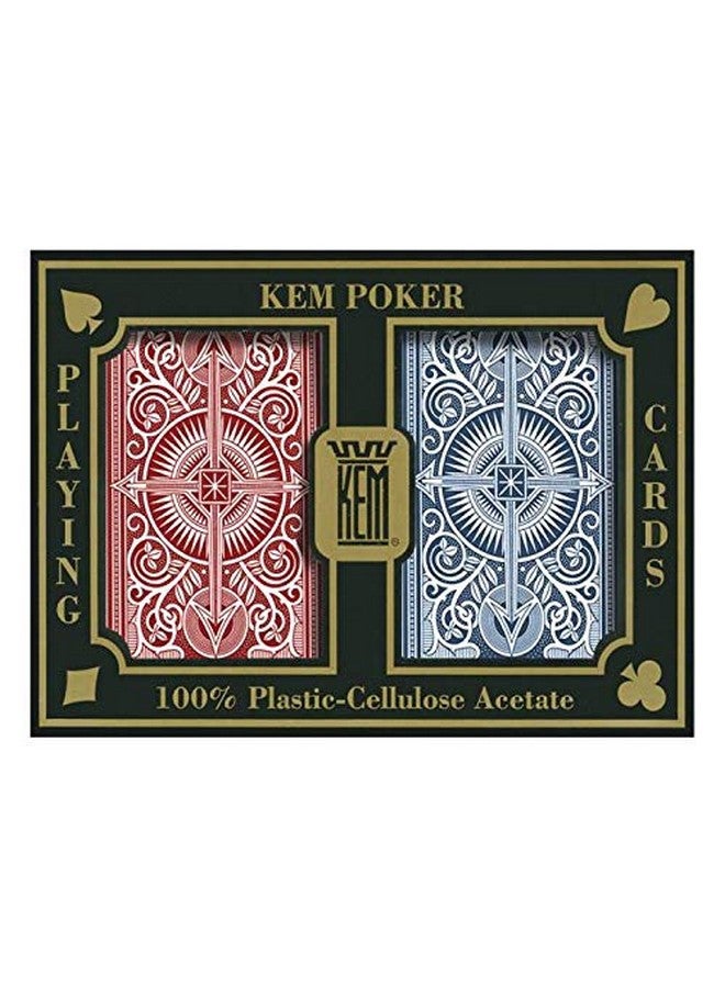 KEM بطاقات اللعب الأمريكية كيم سهم واسع أحمر/أزرق - Image 5