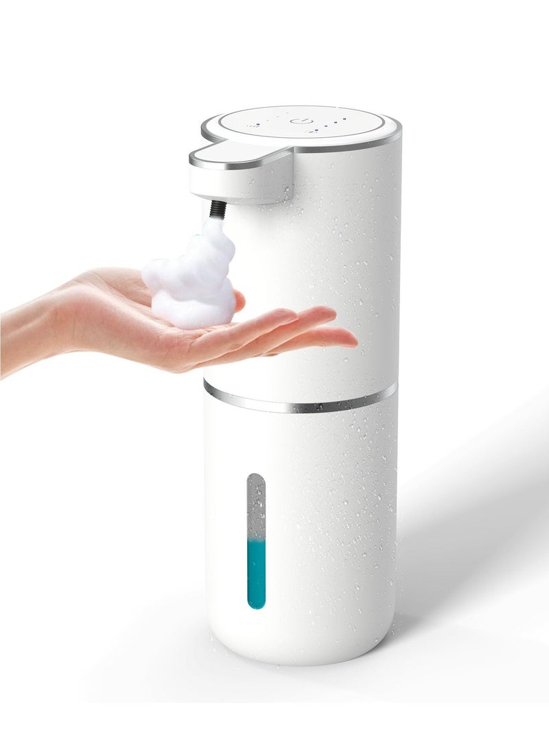 Excefore Automatic Foaming Soap Dispenser, USB Rechargeable Touchless Foaming Soap Dispenser, 4 levels Adjustable Foam Soap Dispenser Pump, Suitable for Bathroom Kitchen Office Hotel (400ml) - Image 1