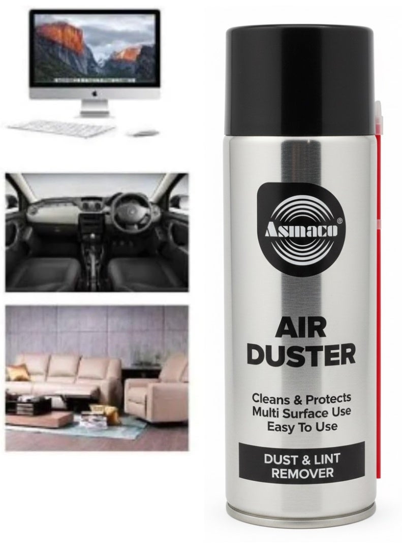 Asmaco Air Duster Spray Can Multi Purpose Cleaning Spray For Computers Laptop Keyboard Car Interior Camera Pc Housing Fan Smartphones Other Electronic Products Chewing Gum Remover 400 ML - Image 2