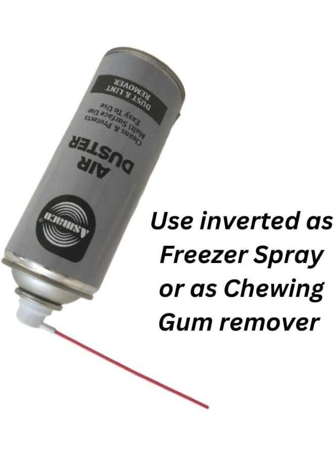 Asmaco Air Duster Spray Can Multi Purpose Cleaning Spray For Computers Laptop Keyboard Car Interior Camera Pc Housing Fan Smartphones Other Electronic Products Chewing Gum Remover 400 ML - Image 4
