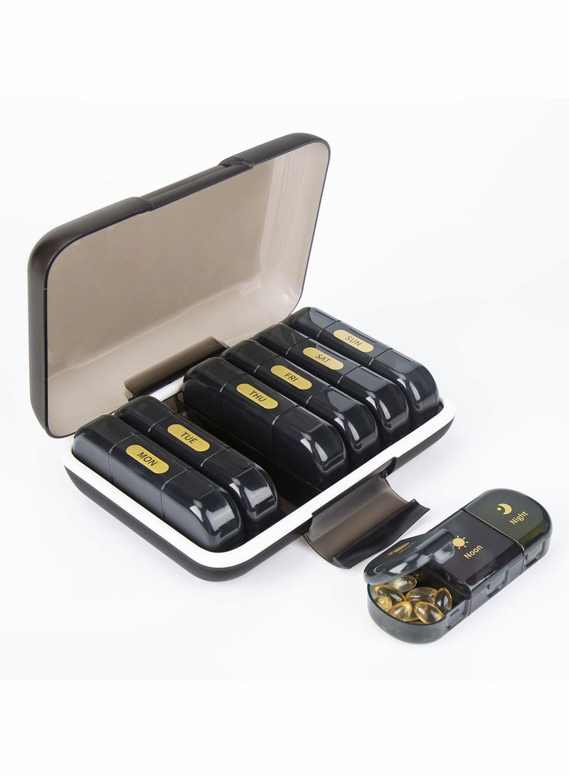 KASTWAVE Pill Organizer 3 Times a Day Weekly Pill Organizer 3 Times a Day Daily Pill Box 3 Times a Day to Hold Vitamins - Image 1