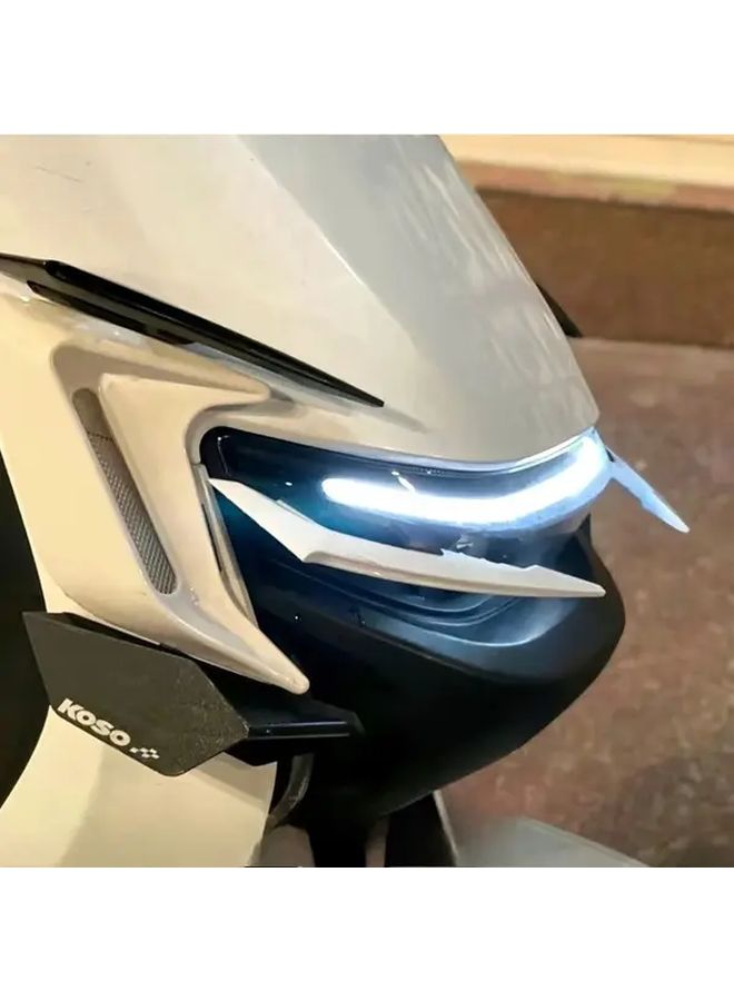 1 Pair Front Air Deflector Wings Grey For Motorcycles Universal Side Spoiler Dynamic Sticker Pneumatic Motorcycle Wing - Image 4