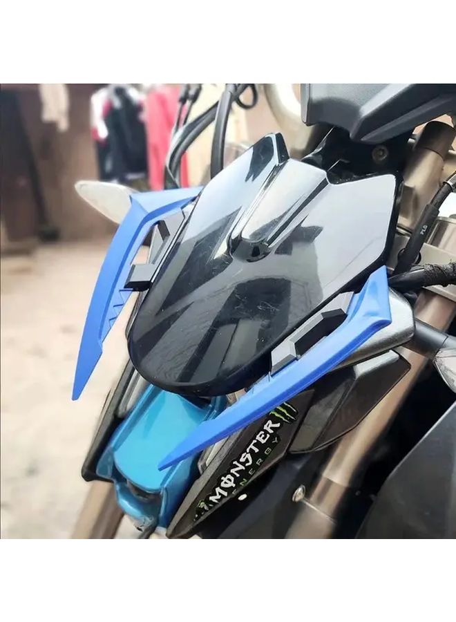 1 Pair Front Air Deflector Wings Grey For Motorcycles Universal Side Spoiler Dynamic Sticker Pneumatic Motorcycle Wing - Image 3