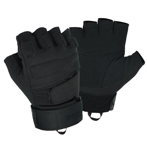 Seibertron S.O.L.A.G 1/2 Finger/Fingerless/Half Finger Multi-Function Sports Gloves Black XL - Image 2