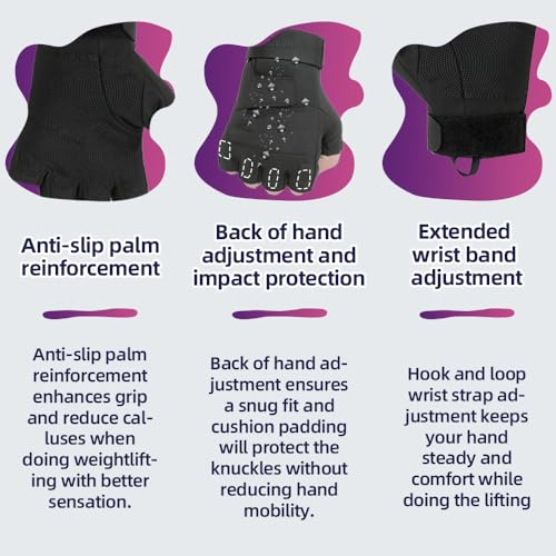 Seibertron S.O.L.A.G 1/2 Finger/Fingerless/Half Finger Multi-Function Sports Gloves Black XL - Image 5