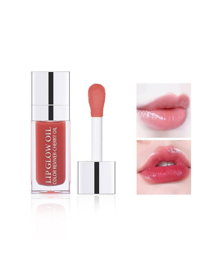 CAHIUYOA Lip Oil Hydrating Tinted Lip Oil Lip Glosslip Glow Oil Lip Tintnon Sticky Big Brush Headnourishing Repairing Plumping Lip Oil Lip Gloss Rosewood - Image 2
