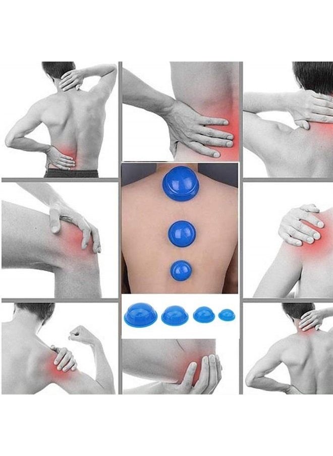 Healthcom - 12 Pcs Silicone Massage Cupping Set Vacuum Cupping Acupuncture Cupping Therapy Set Professional Body Massage Cup Set Vacuum Massage Cupping for Pain Relief Muscle Relaxation,Pack of 12 - Image 1