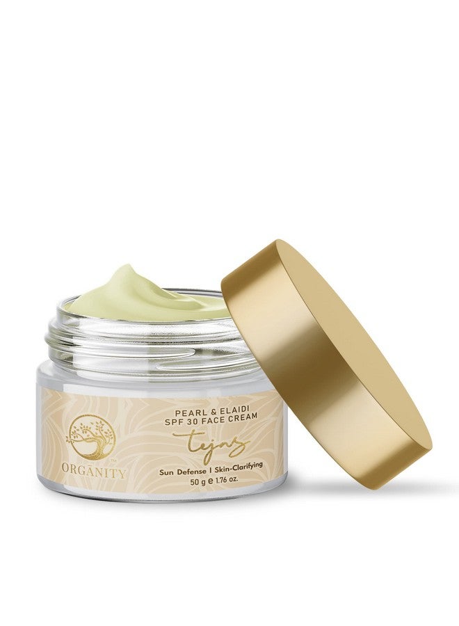 Organity Tejas-Pearl & Elaidi SPF Face Cream | Day Cream for Oily & Acne-Prone Skin | Skin Clarifying & Sun Defense | 50g - Image 1
