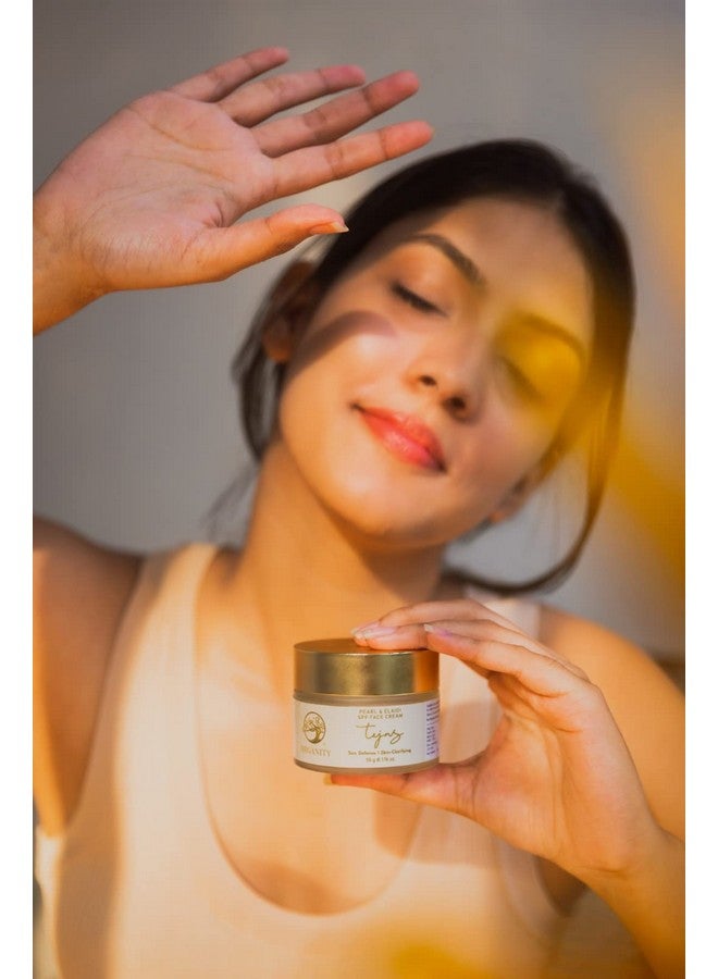 Organity Tejas-Pearl & Elaidi SPF Face Cream | Day Cream for Oily & Acne-Prone Skin | Skin Clarifying & Sun Defense | 50g - Image 3