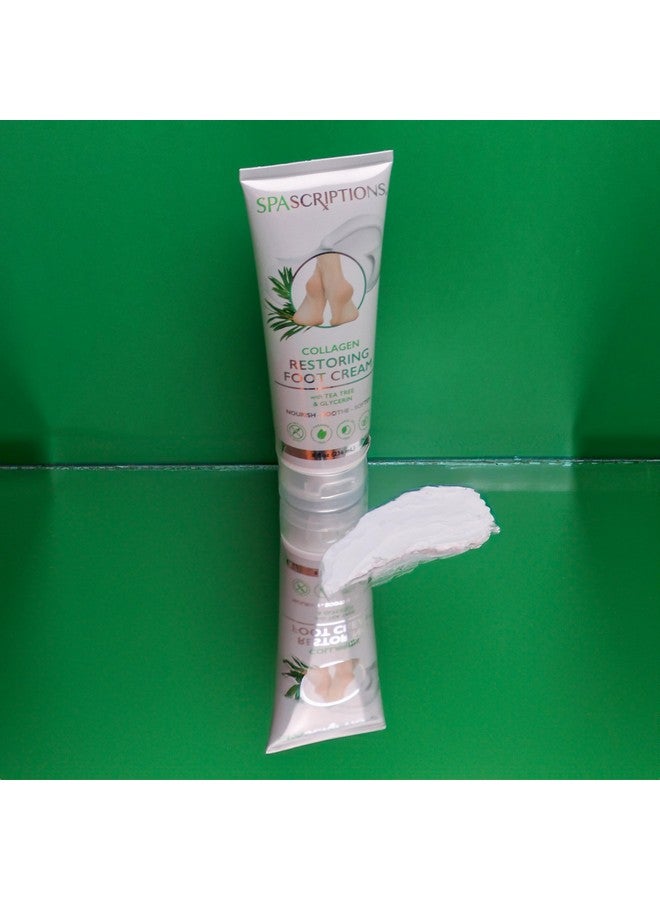 سباسكريبشنز كريم استعادة الكولاجين للقدمين، علاج للقدمين الجافة والمتشققة، مرطب ومصلح بشجرة الشاي والجلسرين وحمض الجليكوليك، أنبوب 8 أونصة - Image 2