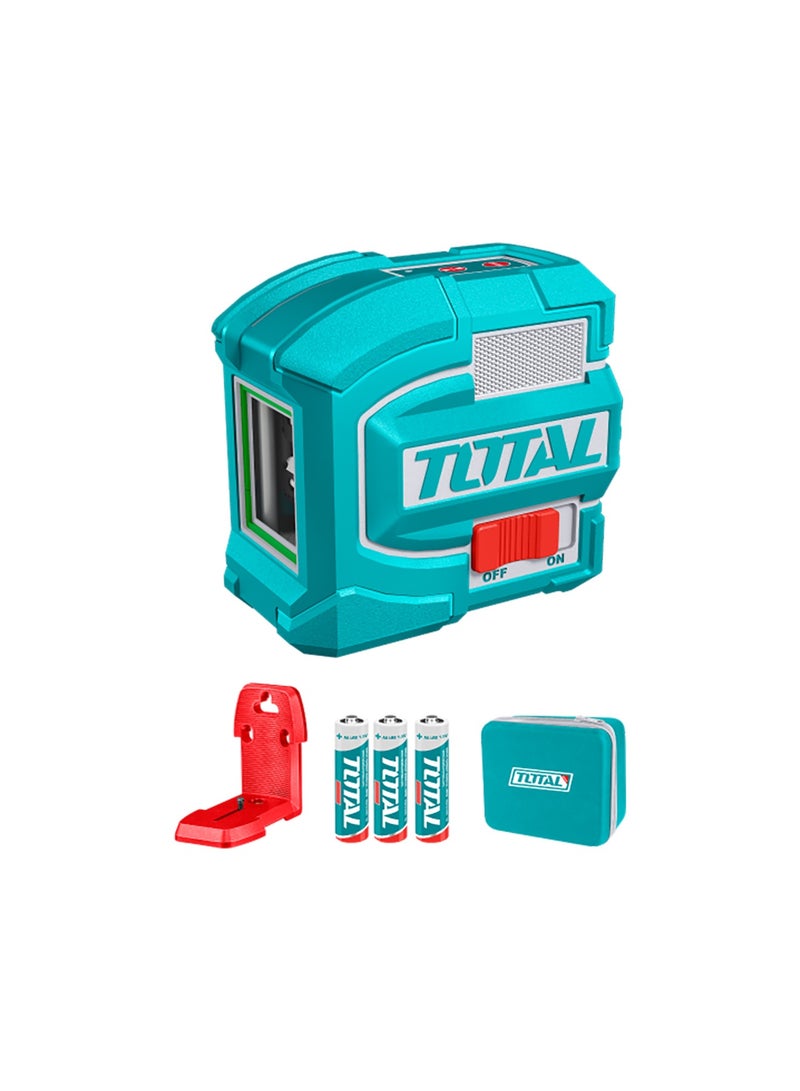 TOTAL Green Self-Leveling Line Laser Level, 35m (115ft) Range, Cross Line Laser Tool with Magnetic Bracket & Storage Bag - TLL156601 - Image 1