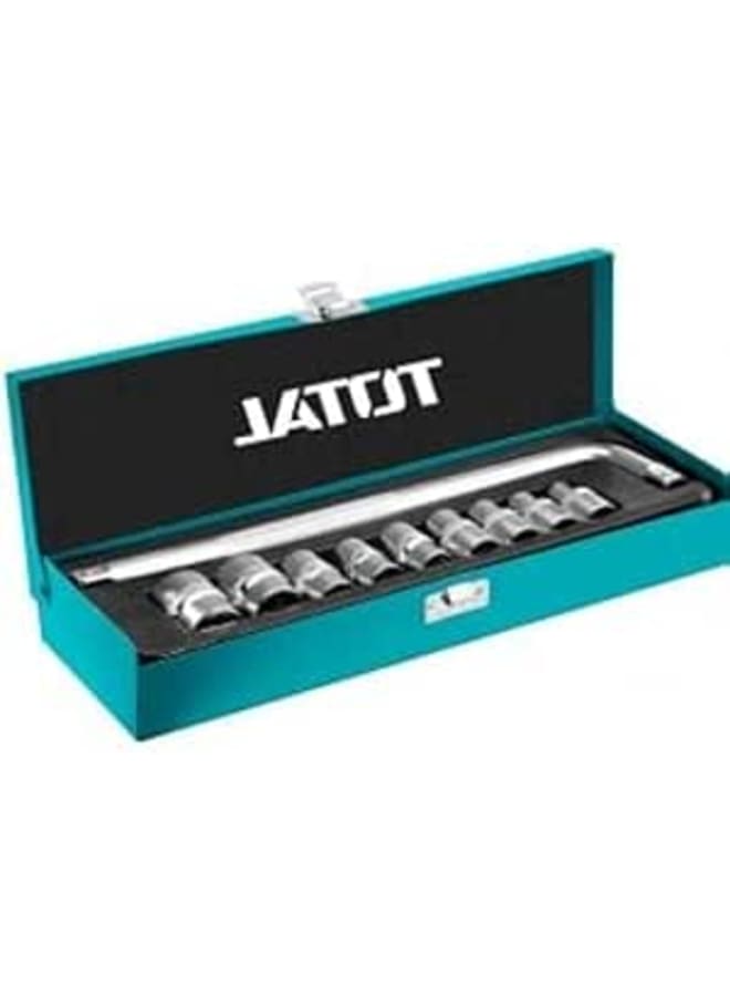 توتال المجموع 10 قطع 10 قطع 10-24 مل مجموعة بت بلاط صندوق فولاذي صندوق معدني THTL121101