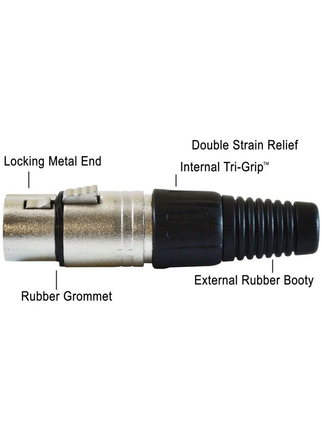 GLS Audio XLR FEMALE Plugs Connectors XLR-F Plug - 20 Pack - Image 3