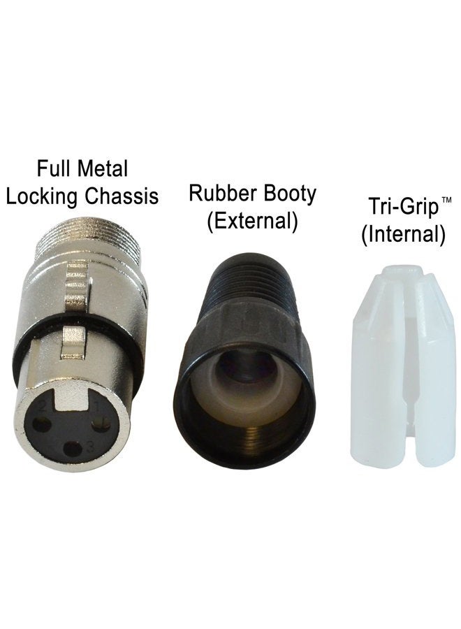 GLS Audio XLR FEMALE Plugs Connectors XLR-F Plug - 20 Pack - Image 4