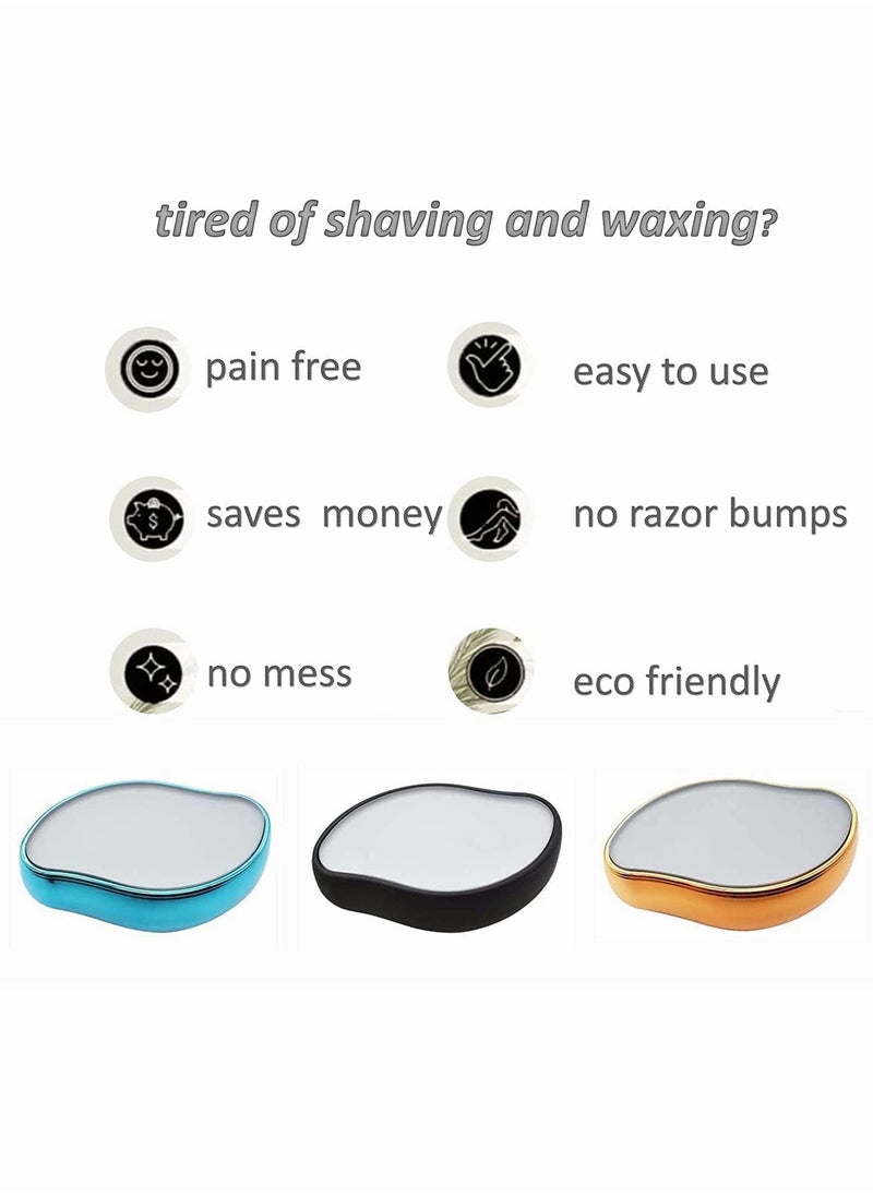 Excefore - Hair Removal Eraser, Painless Crystal Hair Remover Tools Magic Crystal Hair Eraser, Soft Smooth Skin Fast & Easy Crystal Hair Removal for Men and Women (White) - Image 1