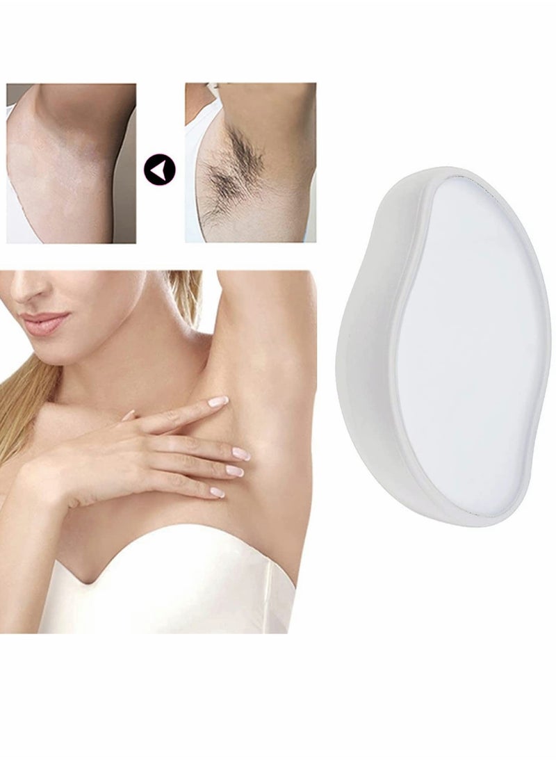 Excefore - Hair Removal Eraser, Painless Crystal Hair Remover Tools Magic Crystal Hair Eraser, Soft Smooth Skin Fast & Easy Crystal Hair Removal for Men and Women (White) - Image 1