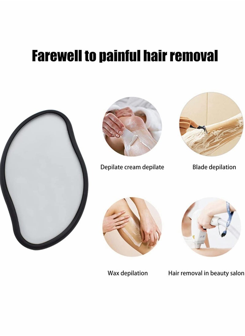 Excefore - Hair Removal Eraser, Painless Crystal Hair Remover Tools Magic Crystal Hair Eraser, Soft Smooth Skin Fast & Easy Crystal Hair Removal for Men and Women (White) - Image 1