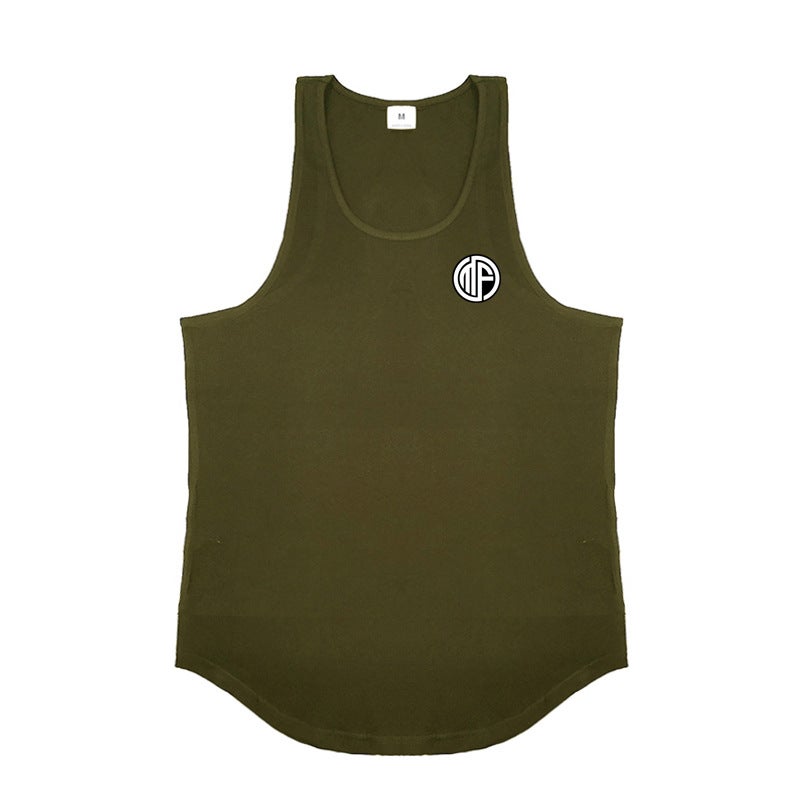 Summer Foreign Trade Fitness Vest Cotton Training Clothing Sweat-absorbent Breathable Base Shirt Tide Sleeveless T-shirt Gym Tide - Image 1