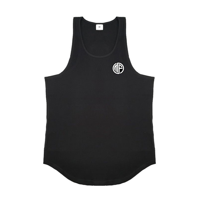Summer Foreign Trade Fitness Vest Cotton Training Clothing Sweat-absorbent Breathable Base Shirt Tide Sleeveless T-shirt Gym Tide - Image 4