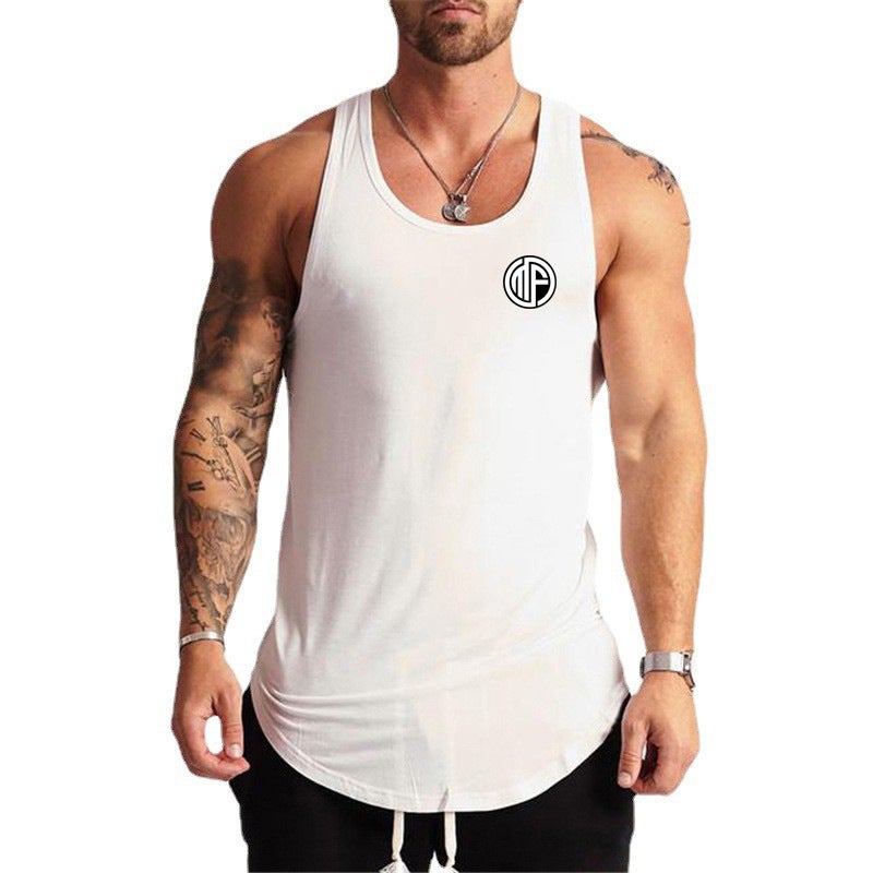 Summer Foreign Trade Fitness Vest Cotton Training Clothing Sweat-absorbent Breathable Base Shirt Tide Sleeveless T-shirt Gym Tide - Image 2