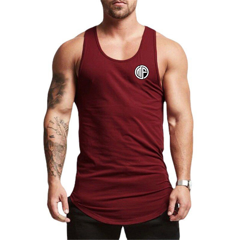 Summer Foreign Trade Fitness Vest Cotton Training Clothing Sweat-absorbent Breathable Base Shirt Tide Sleeveless T-shirt Gym Tide - Image 3