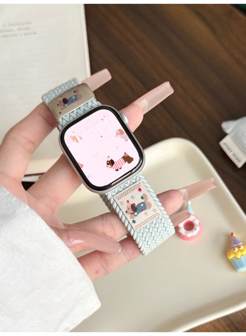 Magnetic Wristband Adjustable Nylon Strap for Apple Watch Series 10 46mm - Image 4