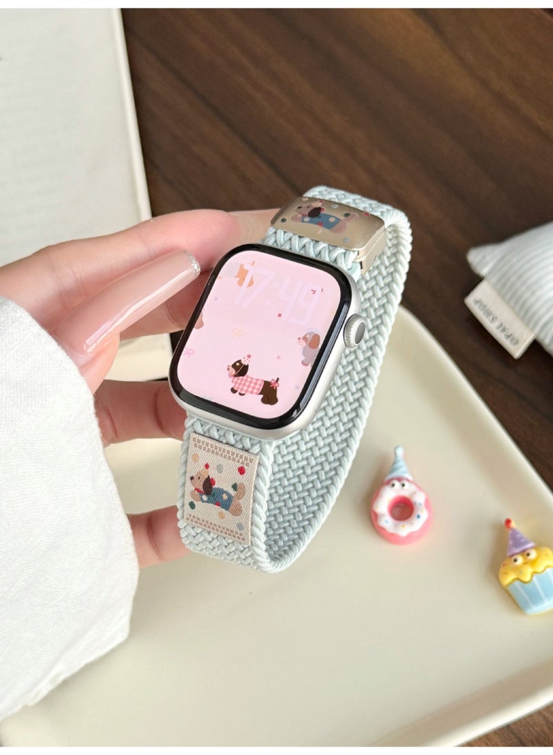 Magnetic Wristband Adjustable Nylon Strap for Apple Watch Series 10 46mm - Image 2