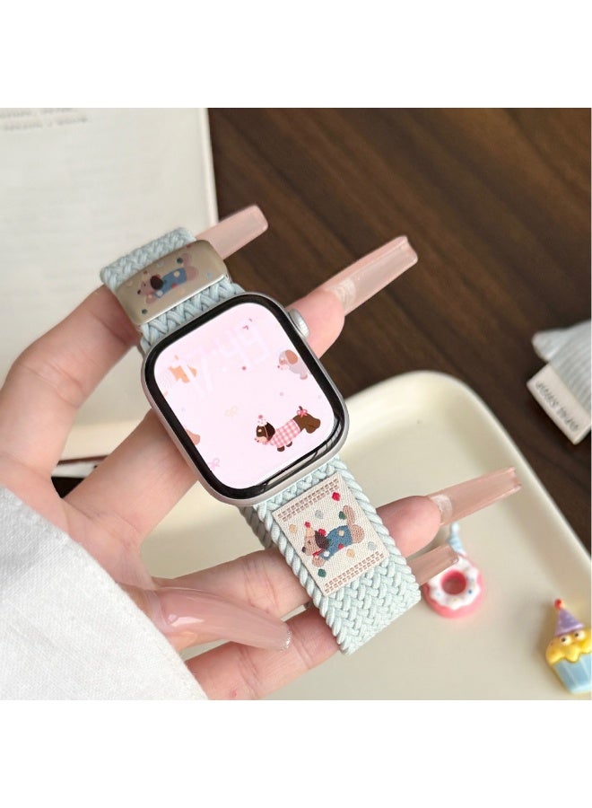 Magnetic Wristband Adjustable Nylon Strap for Apple Watch Series 10 46mm - Image 5