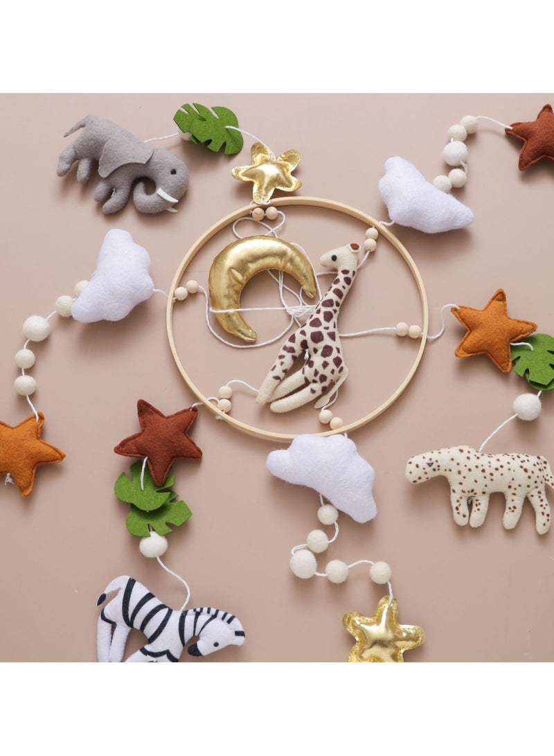 general Children's bed bells handmade felt bed bells free assembly baby sleeping soothing wind chimes rattles - Image 4