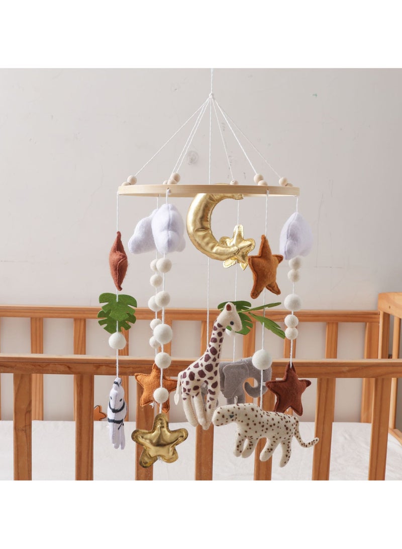 general Children's bed bells handmade felt bed bells free assembly baby sleeping soothing wind chimes rattles - Image 2
